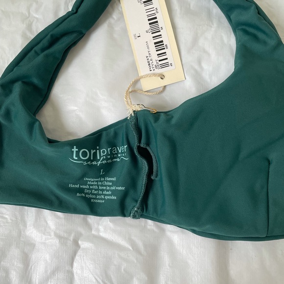 TORI PRAVER Bikini Top Sz L Color-Forest Size-Large NWT - Picture 6 of 12